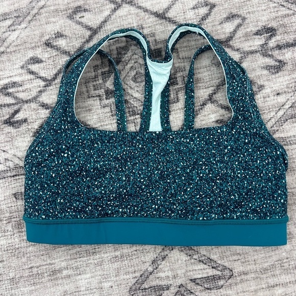 Lululemon Splendour Sport Bra Flashback Static Seamist Forage Teal Womens 6 - Picture 2 of 5